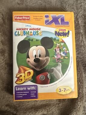 Fisher Price iXL Learning System Software Mickey Mouse Clubhouse 3D Ages 3-7
